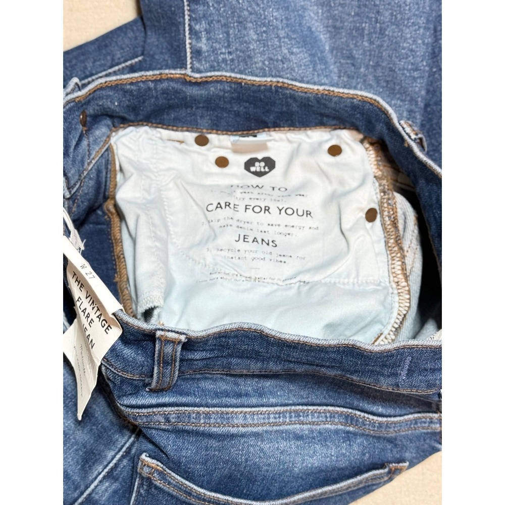 Madewell Vintage Flare Crop Jean Size 25 (26x27) High Rise Blue Denim NW250 - Picture 5 of 10